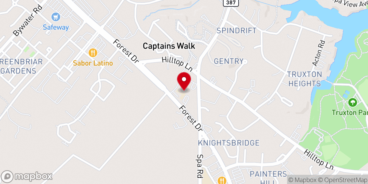 Map showing location of Saint Martins Evangelical Lutheran Church