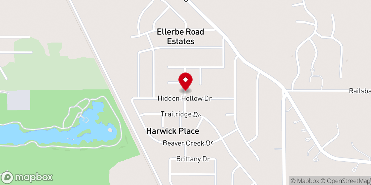 Map showing location of Ellerbe Road Estates
