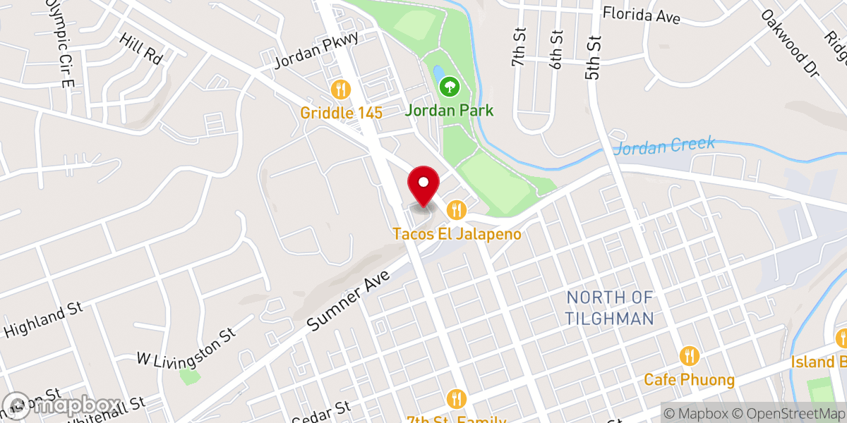 Map showing location of American Family Services