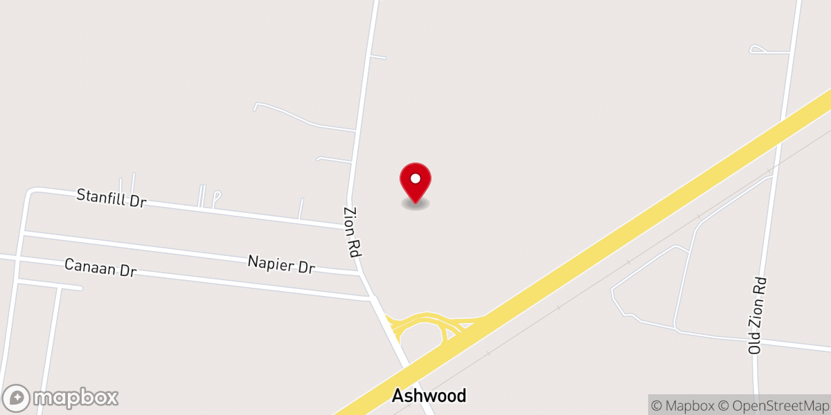 Map showing location of New Song Baptist Church