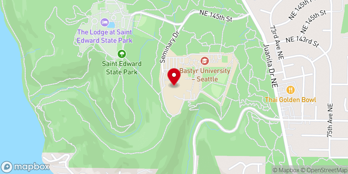 Map showing location of Bastyr Chapel