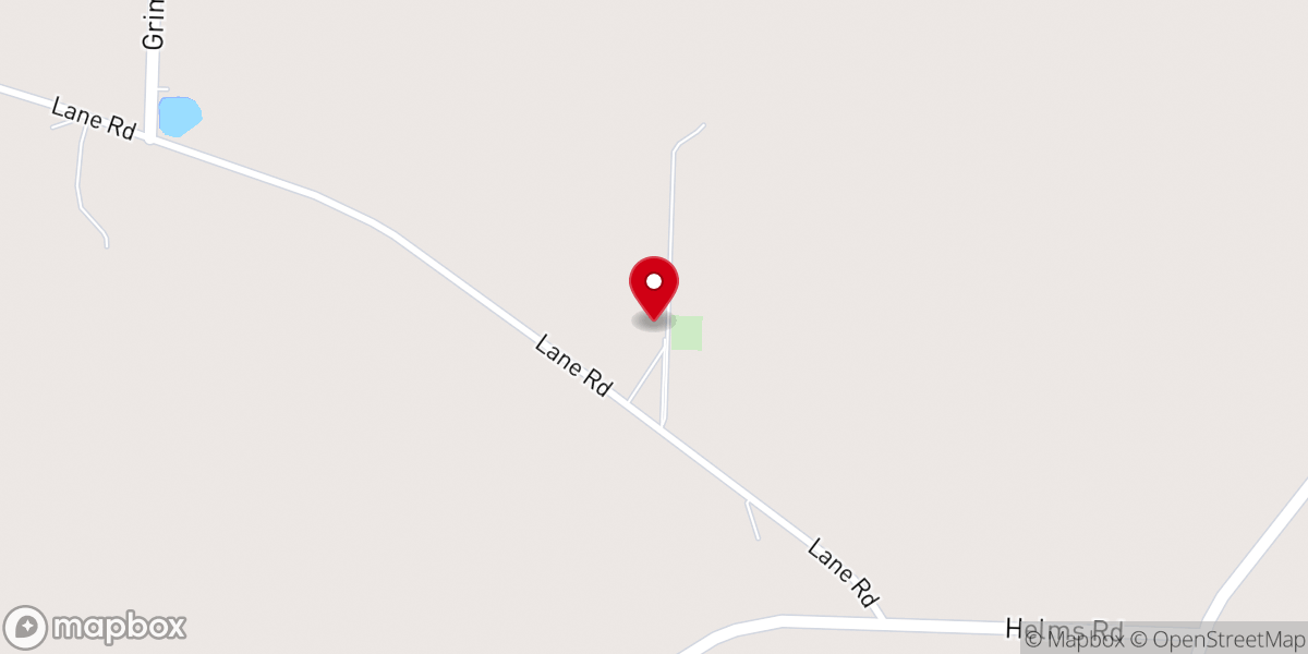Map showing location of New Home Freewill Baptist Church
