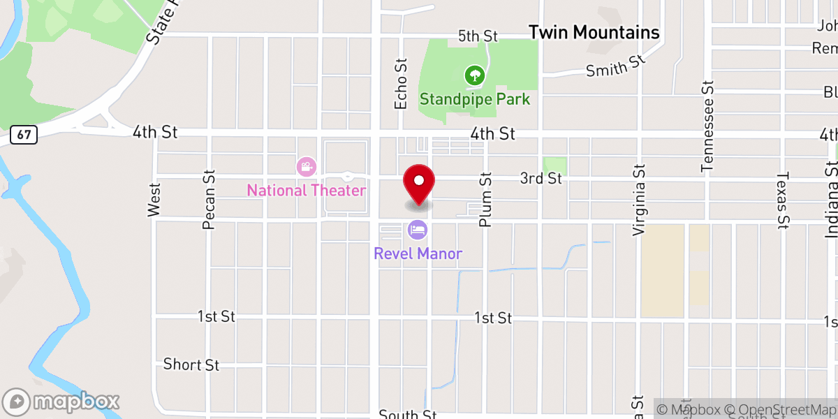 Map showing location of Oasis of Grace