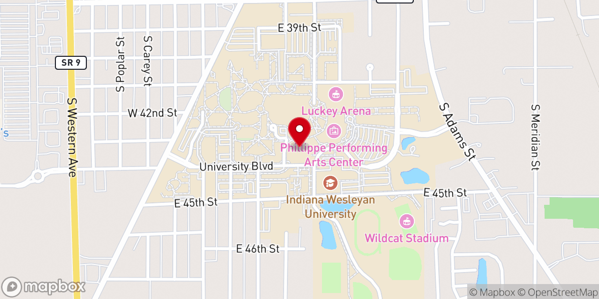 Map showing location of Chapel Auditorium