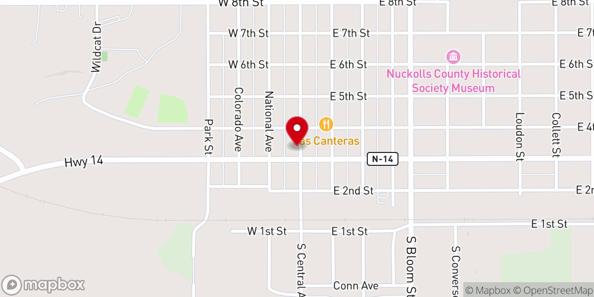 Map showing location of Living Faith Fellowship Church