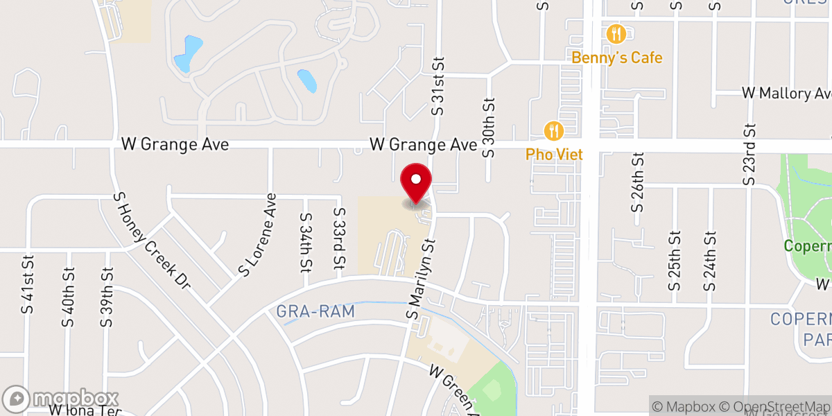Map showing location of St. Charles Borromeo Parish Office