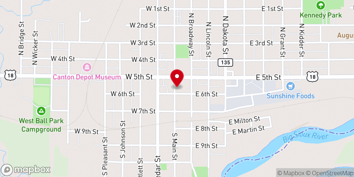 Map showing location of River of Life Christian Fellowship