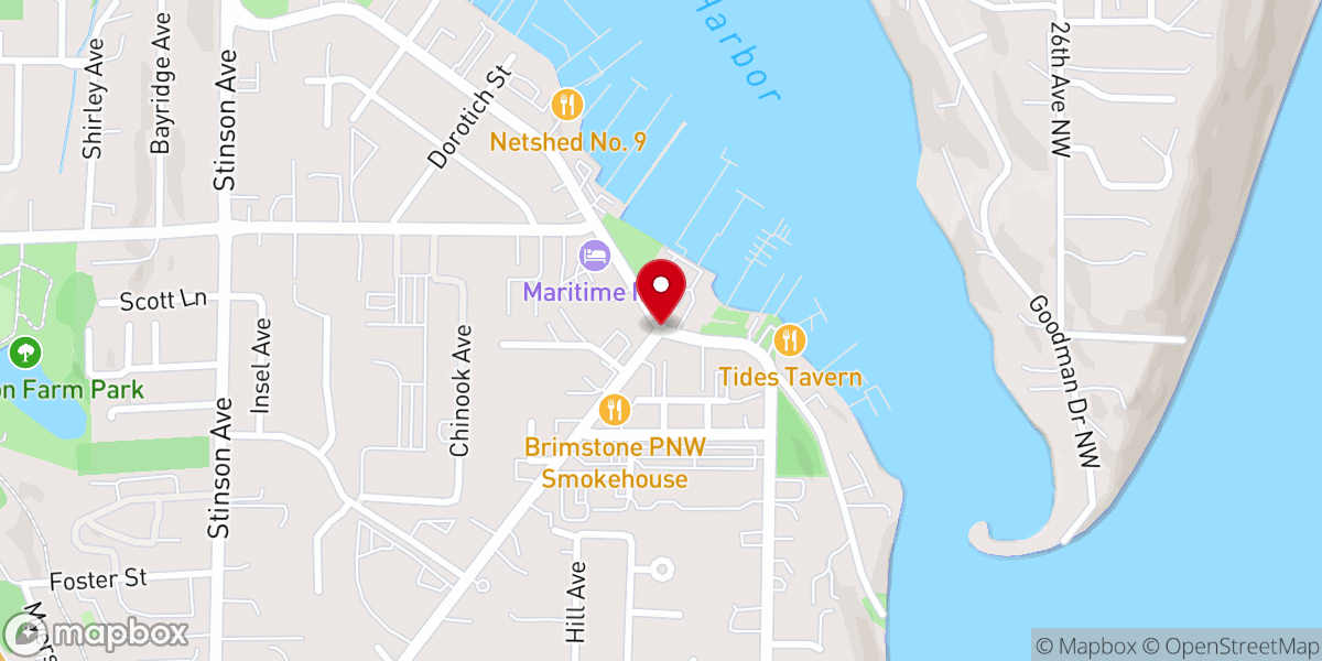 Map showing location of Peninsula Community Chorus