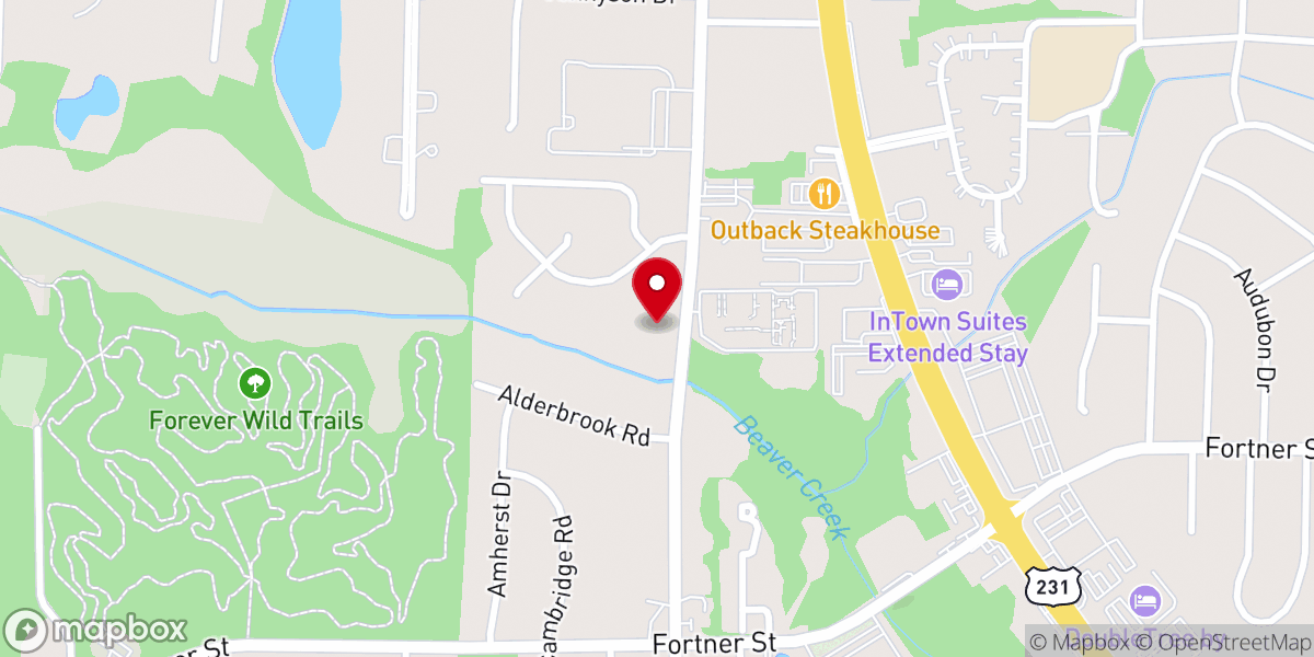 Map showing location of Church of Christ