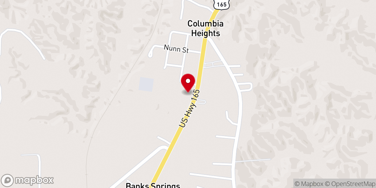 Map showing location of Columbia Heights Baptist Church