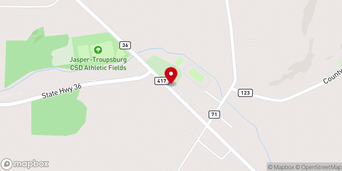 Map showing location of United Church of Jasper