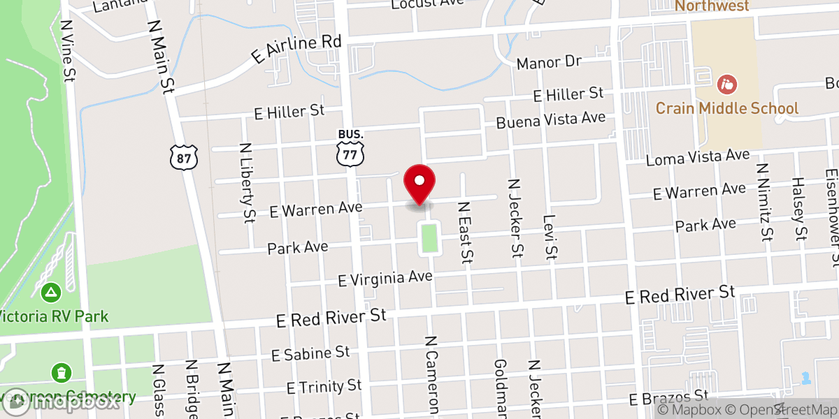 Map showing location of Christ's Kitchen