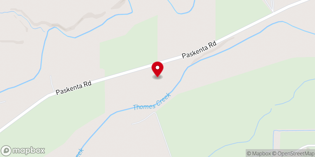 Map showing location of The Crossing on Thomes Creek