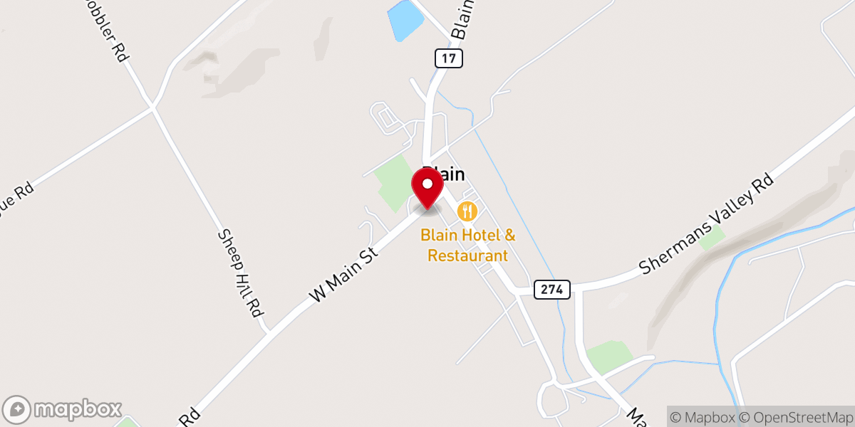 Map showing location of Zion United Church of Christ