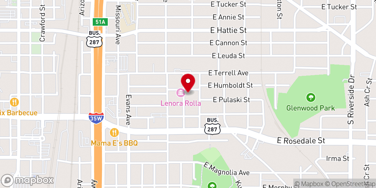 Map showing location of Baker Chapel African Methodist Episcopal Church