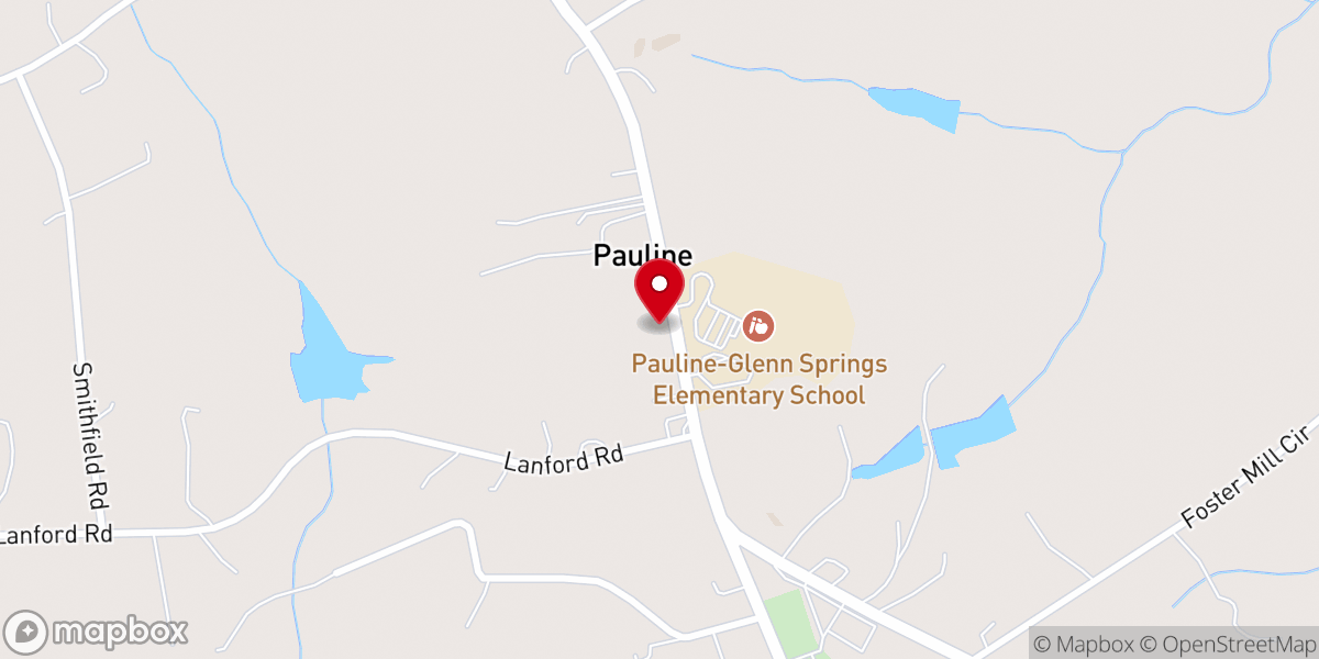 Map showing location of The Pauline Cafe