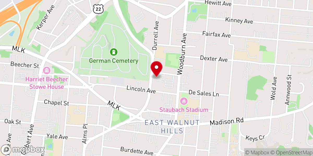 Map showing location of First Antioch Baptist Church
