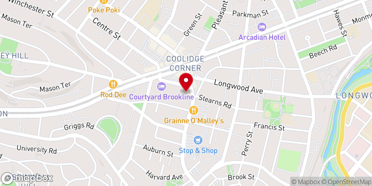 Map showing location of Jewish Family Workshop IV of Metrowest Inc