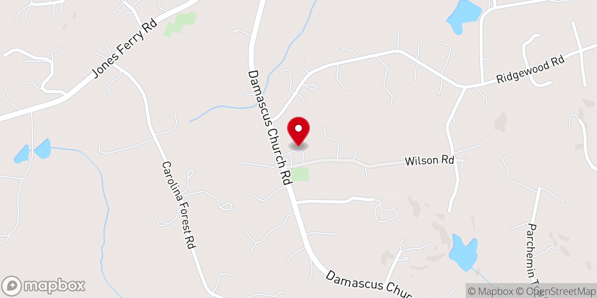Map showing location of Road to Damascus Christian Church