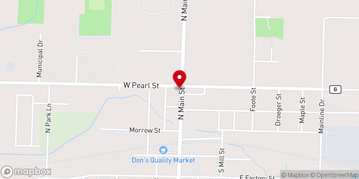 Map showing location of Emmanuel Lutheran Church