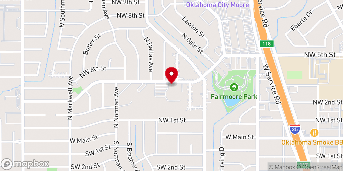 Map showing location of Saint Andrew's Catholic Church - Food Distribution Center