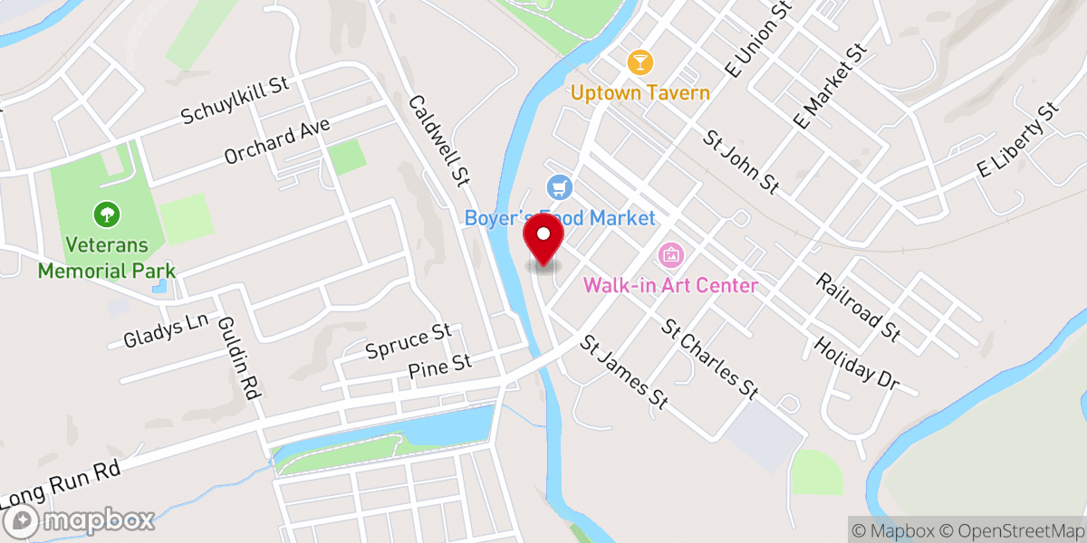 Map showing location of Schuylkill Haven Church of the Nazarene