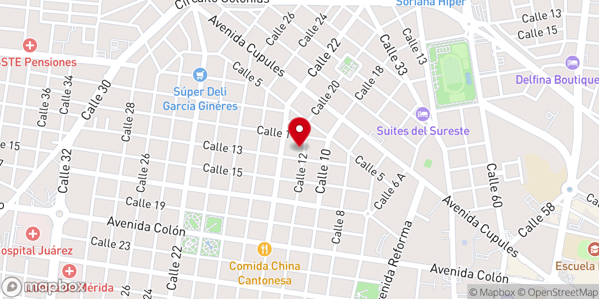 Map showing location of Casa Corazón Contento