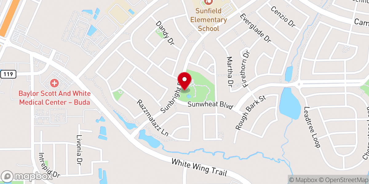 Map showing location of Sunfield