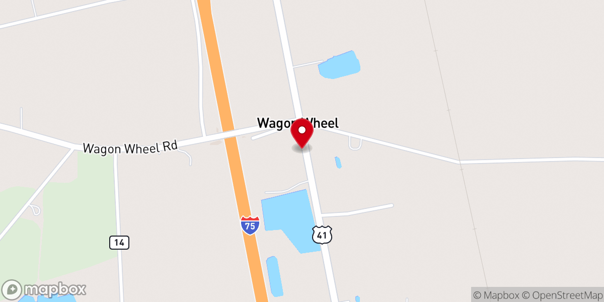 Map showing location of New Hope Church
