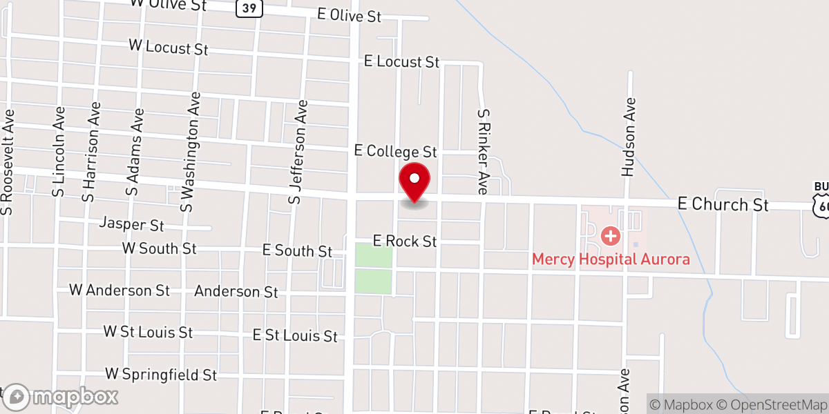 Map showing location of License Bureau