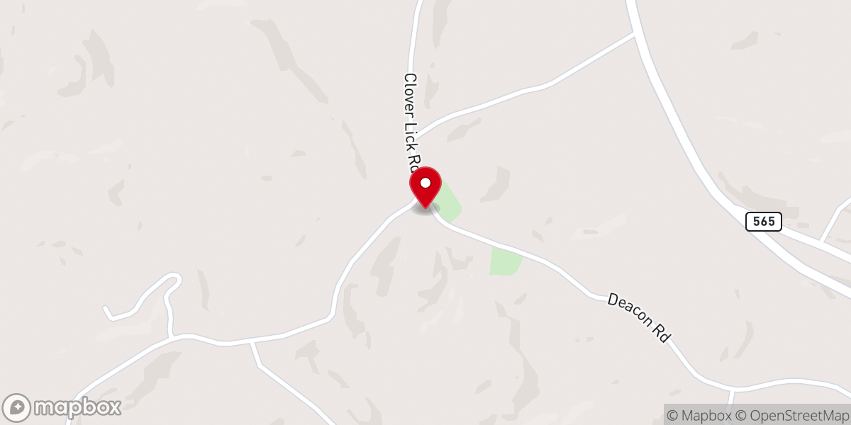 Map showing location of Bethlehem Baptist Church