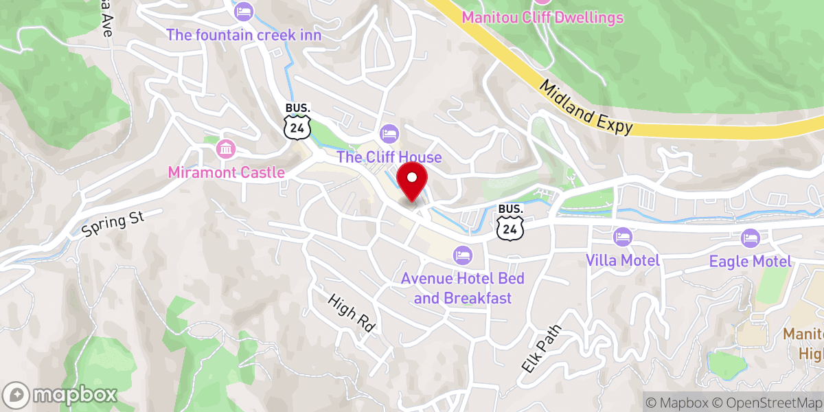 Map showing location of St Andrews Episcopal Church