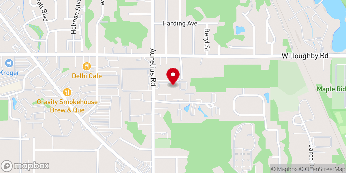 Map showing location of Lansing Habesha Church