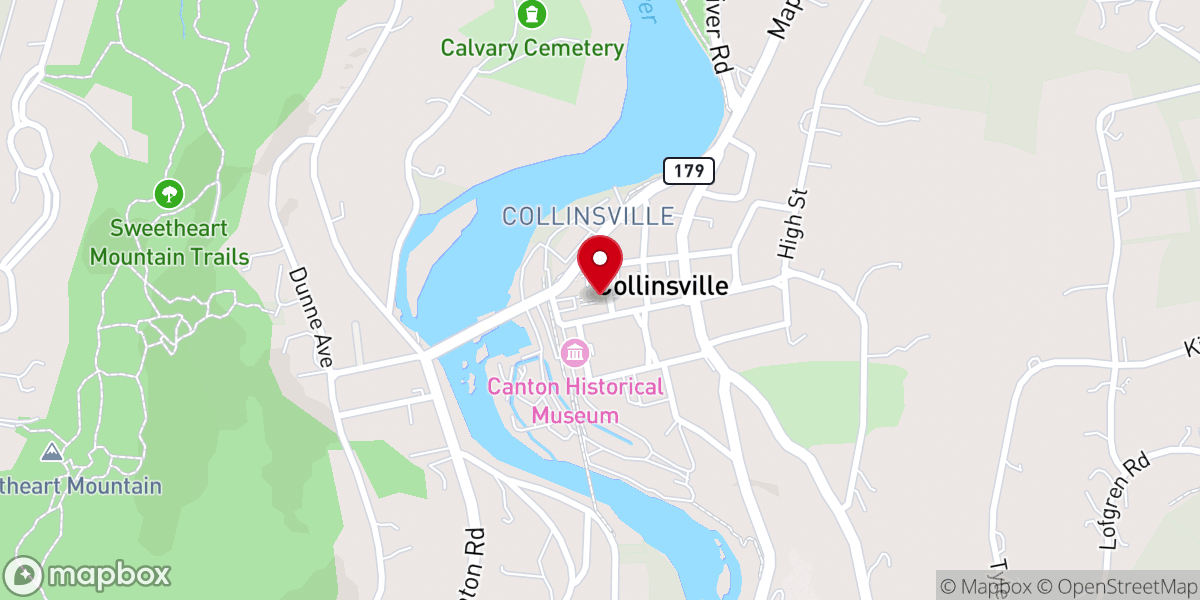 Map showing location of Canton Town Hall