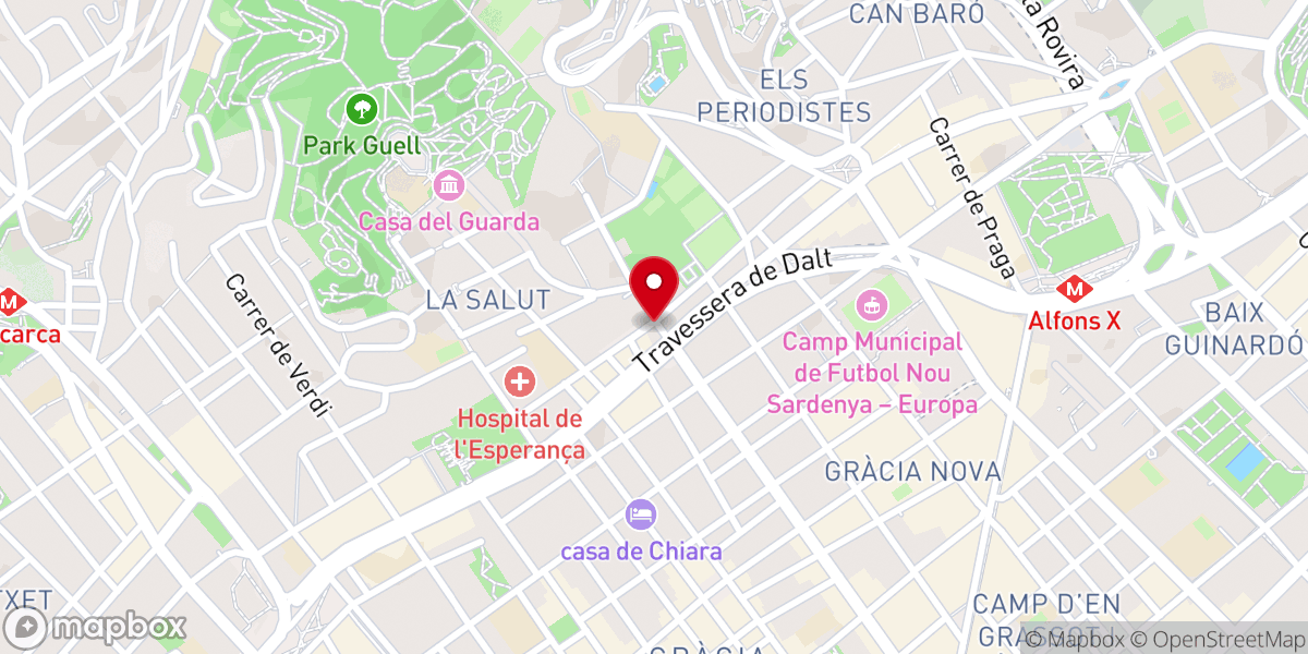 Map showing location of Santuario de Nuestra Señora de la Salud