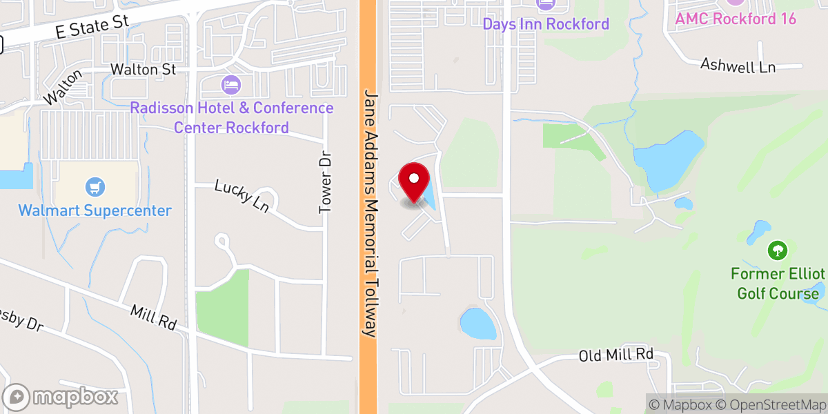 Map showing location of Catholic Diocese of Rockford