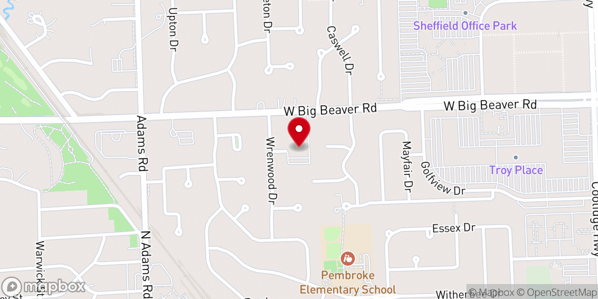 Map showing location of Northminster Presbyterian Church