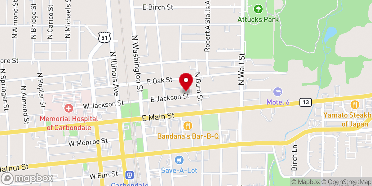 Map showing location of Bethel AME Church