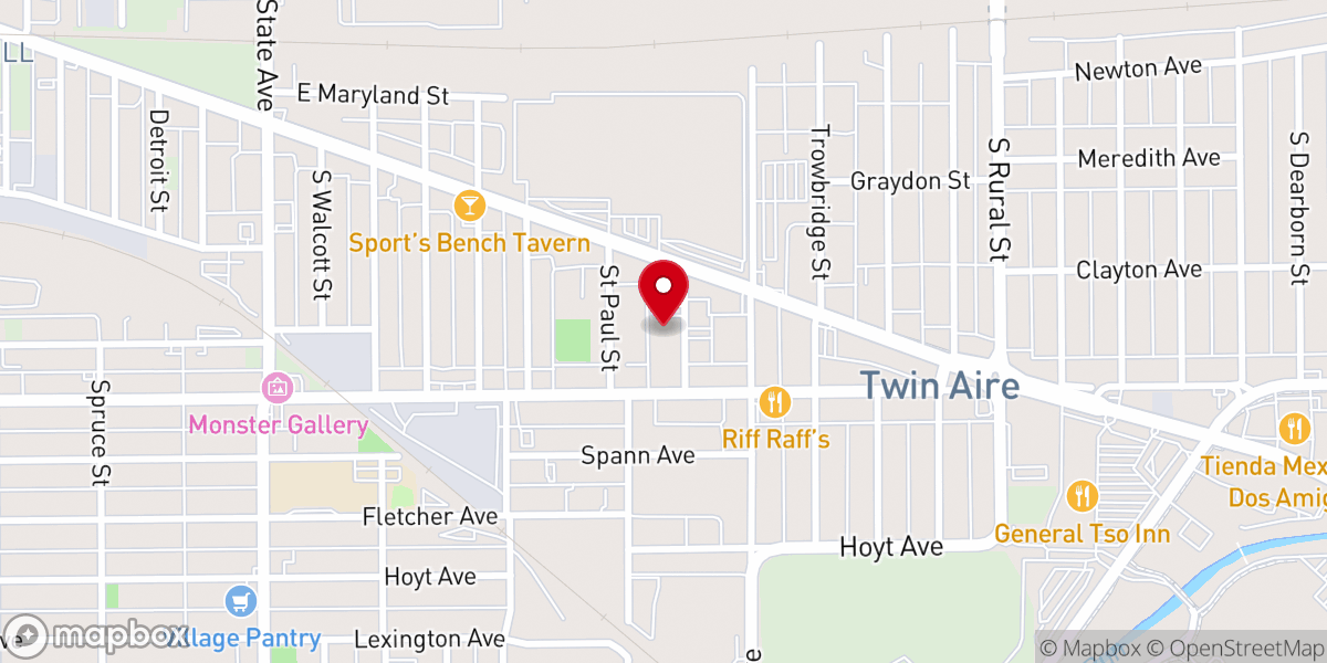 Map showing location of Trinity Fellowship Church of God