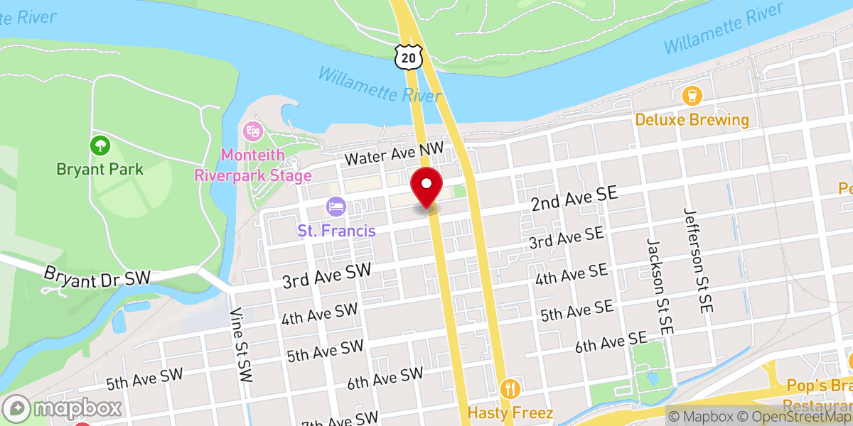 Map showing location of The Potter's House Christian Center