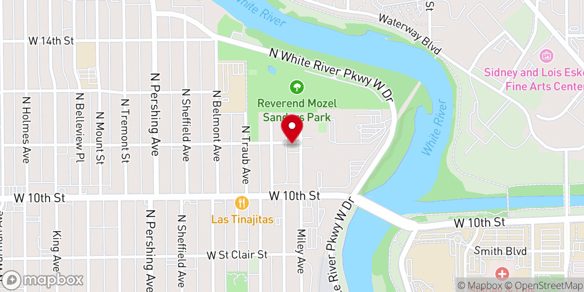 Map showing location of New Day Pentecostal Church