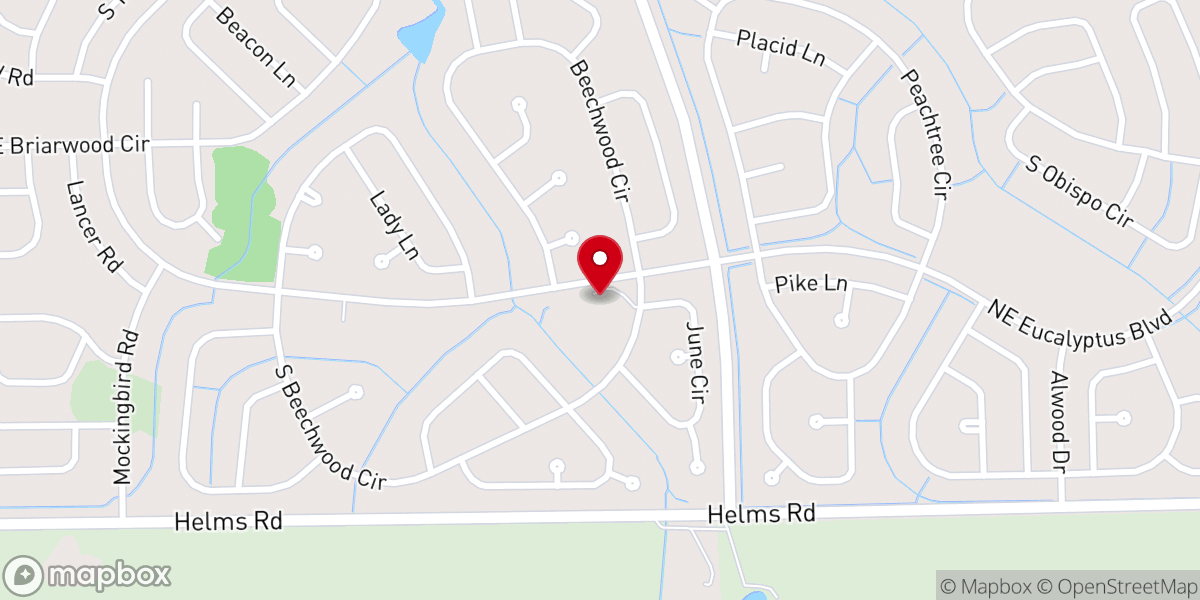 Map showing location of Healing Waters Family Life Center