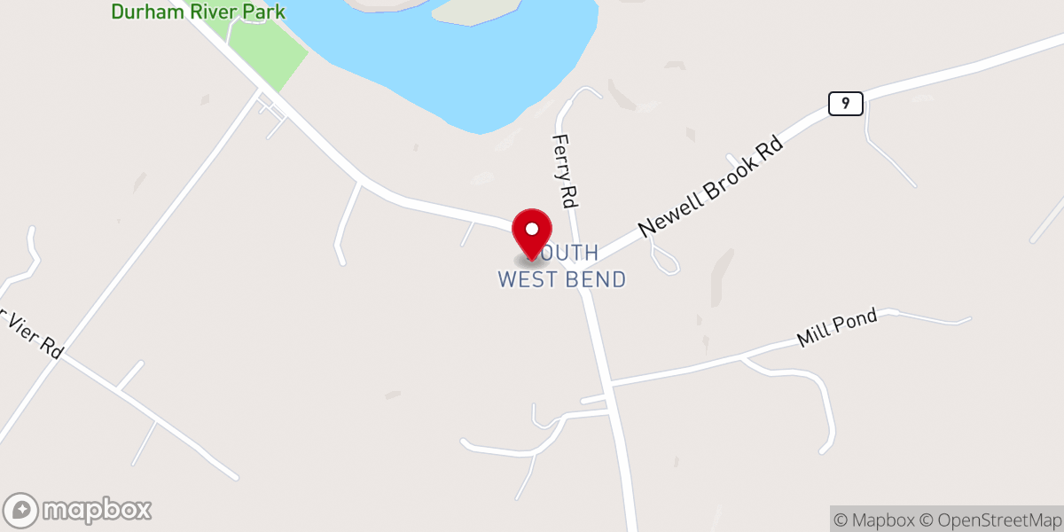 Map showing location of Durham Congregational Church