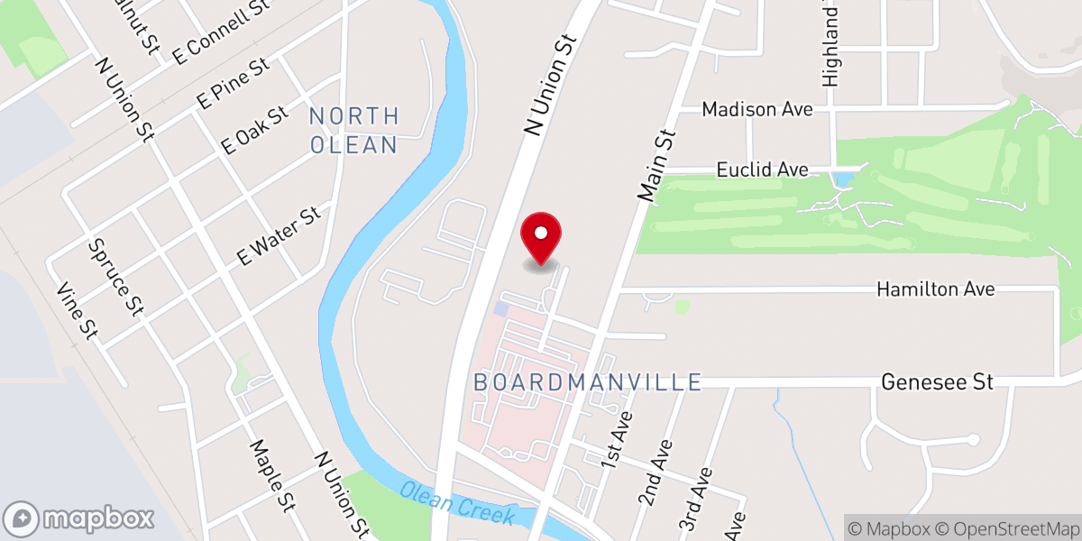 Map showing location of Christ United Methodist Church