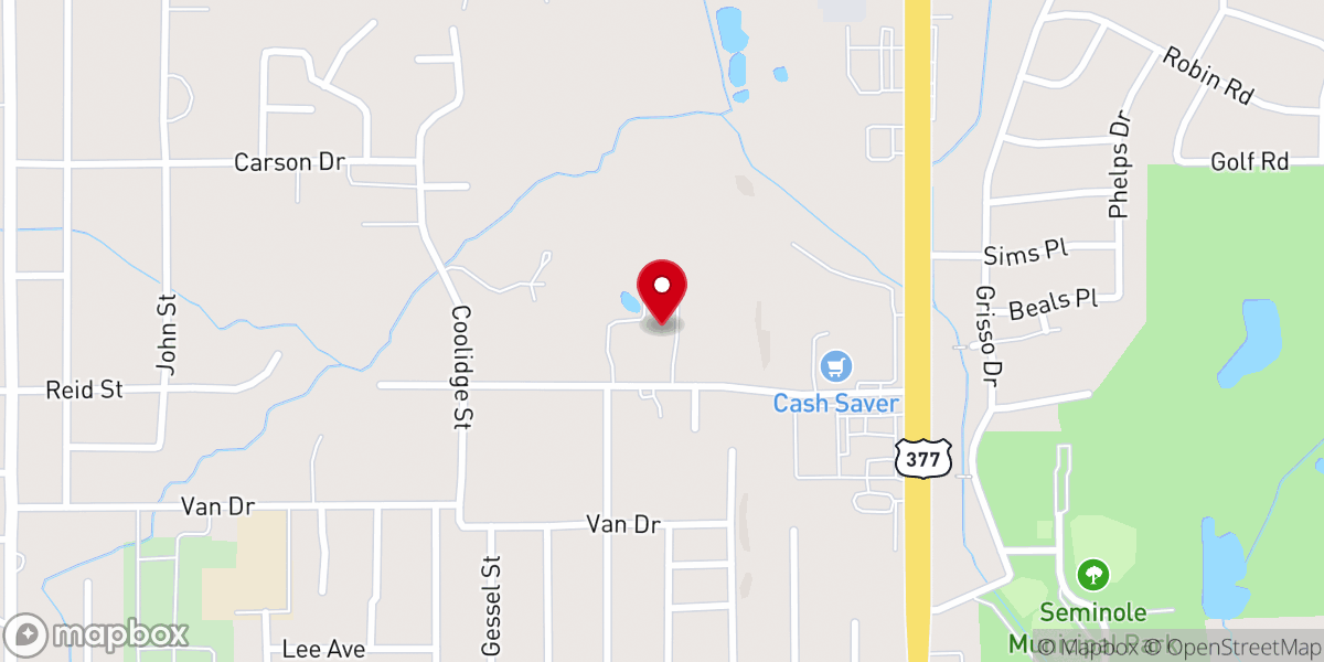 Map showing location of First Baptist Church