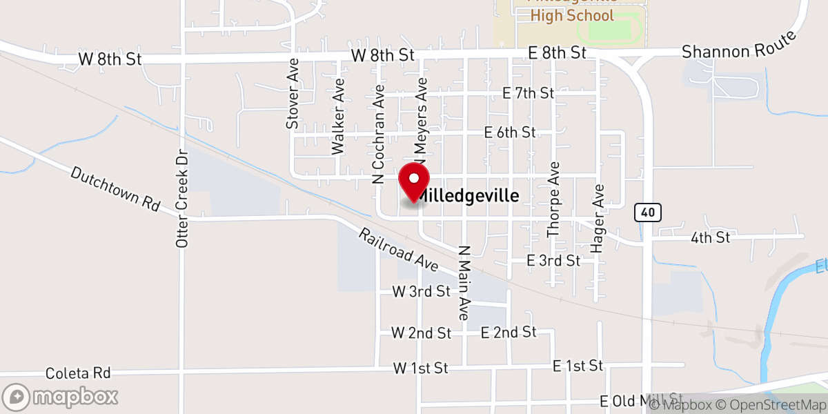Map showing location of AMERICAN LEGION