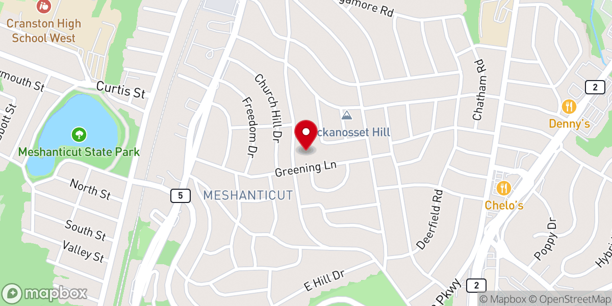 Map showing location of St. David's on-the-Hill Episcopal Church