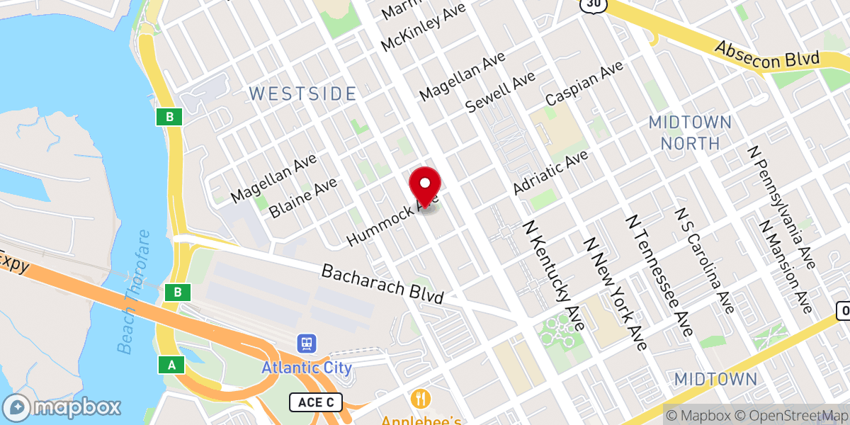 Map showing location of Mt Zion Church of God in Christ