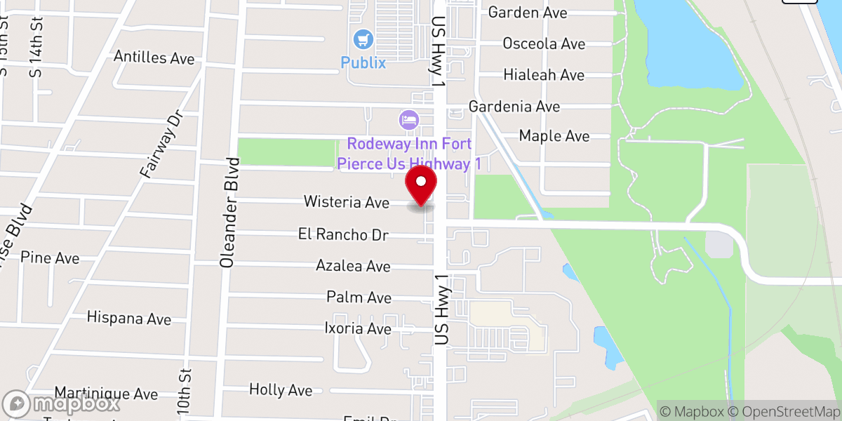 Map showing location of By His Blood Church