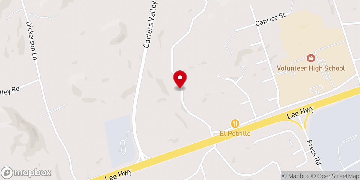 Map showing location of Fudges Chapel United Methodist